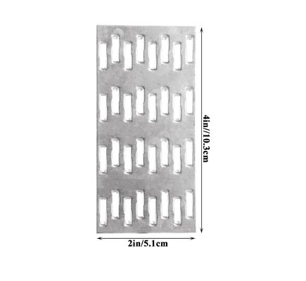 Piastra di traliccio a punta Piastre di riparazione piatta Piastra di cravatta Bracket di acciaio galvanizzato 1Mm Spessore denti di chiodo Altezza 8mm Per tralicci di tetto Legno legno connettori