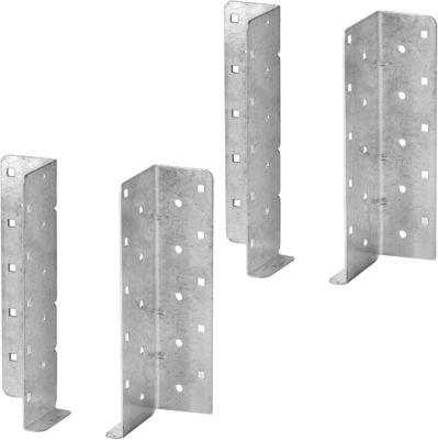 Staffa in acciaio zincato per travi divise, staffa per montaggio a parete, connettori per travi, rinforzi per uragani per travi