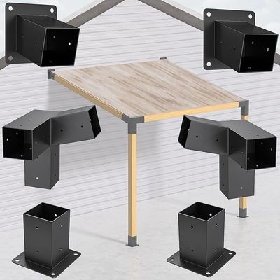 Kit Pergola – Staffe a 3 vie inclinate da 4x4 pollici per pergole, gazebo e capanni da esterno