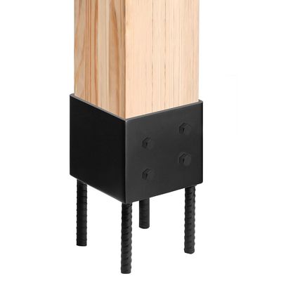 Supporto per palo 4x4 con picchetto da terra per pavimenti in cemento