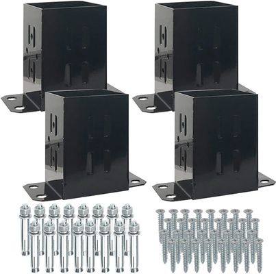 Fence Post Anchor Decking Post Base per rivestimento di supporto per ringhiera del portico del ponte per la scherma Trellis & Gates