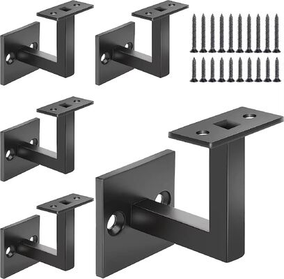 Acciaio inossidabile 304 bracket di maniglia fissa con rivestimento in polvere nera opaca e dimensioni personalizzabili per il supporto della ringhiera delle scale